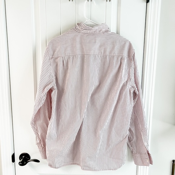 Club Monoco Pink and Gray Striped Long Sleeve Button Down Size Large - Picture 2 of 9